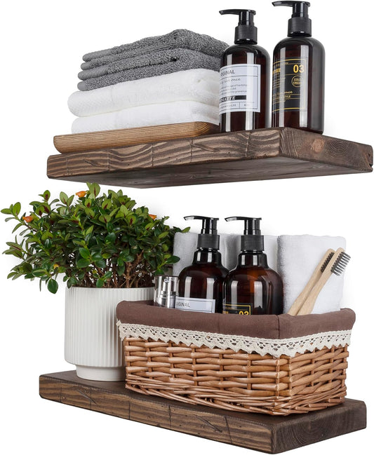 BGMG Distressed Floating Shelves for Rustic Home Decor