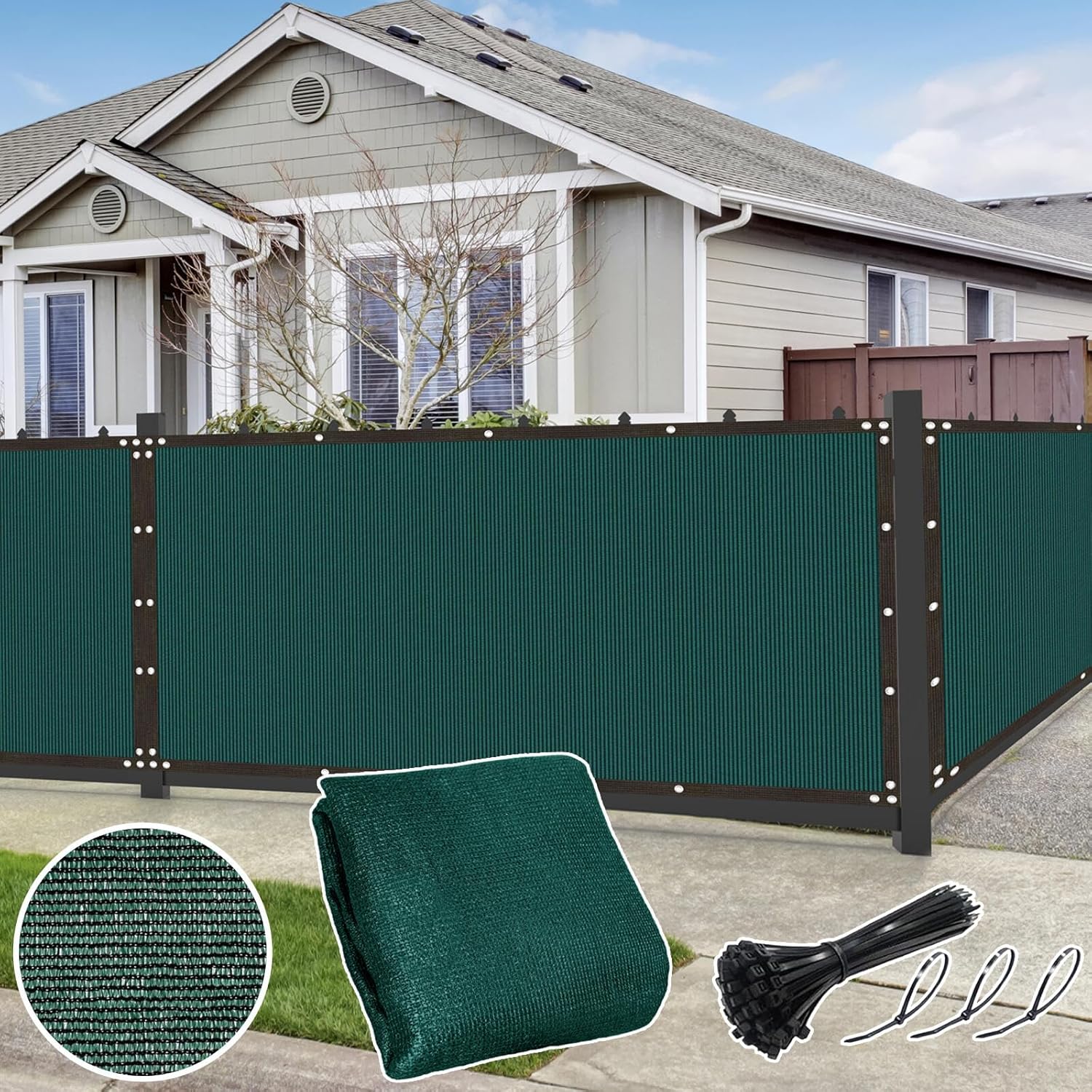 Ultimate Privacy Solution: DELLNA 5x32.8Ft Mesh Fence