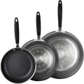 Granitestone 3 Piece Nonstick Frying Pan Set - Durable Nonstick