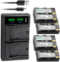 Kastar NP-400 Battery 4-Pack and LTD2 USB Charger - Compact Power Pack