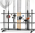 Fishing Rod Rack 24-48 Slot Aluminum Vertical Stand - Heavy Duty