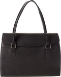 Piel Leather Ladies Computer Portfolio Black - Classic Full Grain