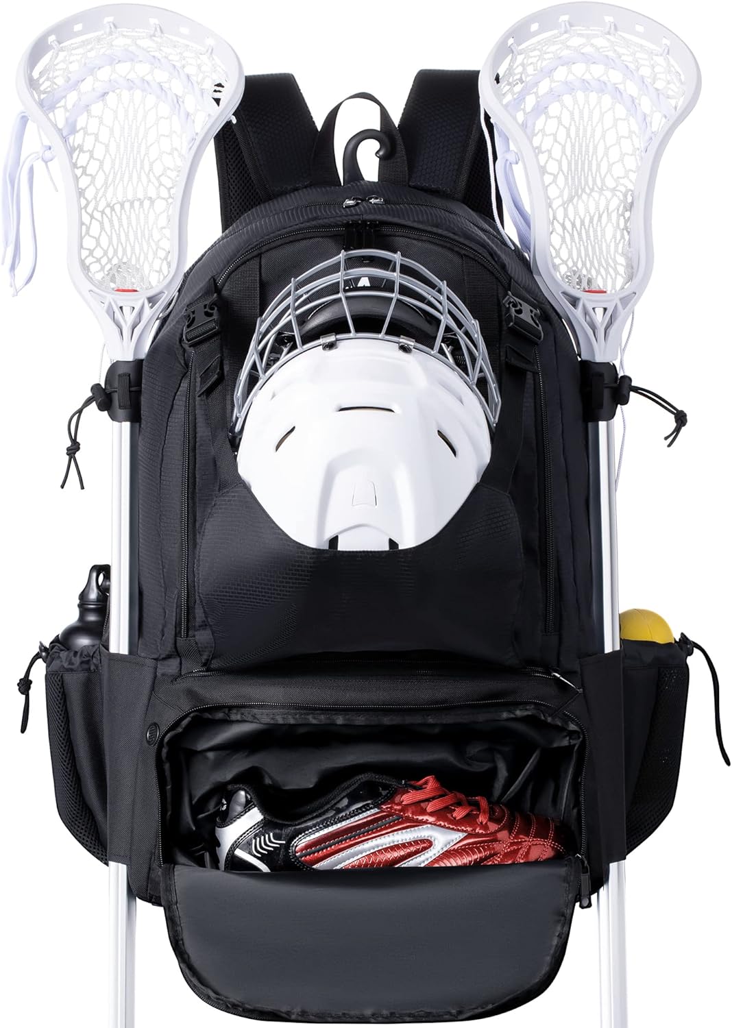 Extra Large Lacrosse Backpack with Tow Stick Holder for Gear