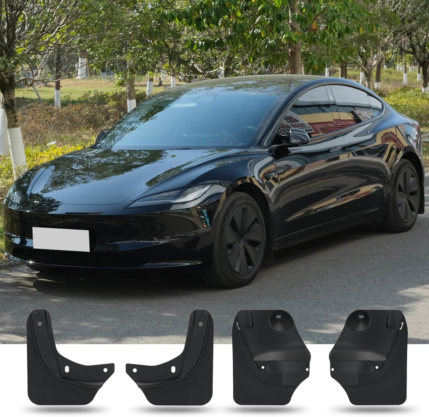 Mud Flaps for Tesla Model 3 Highland 2024 - No Drilling Required