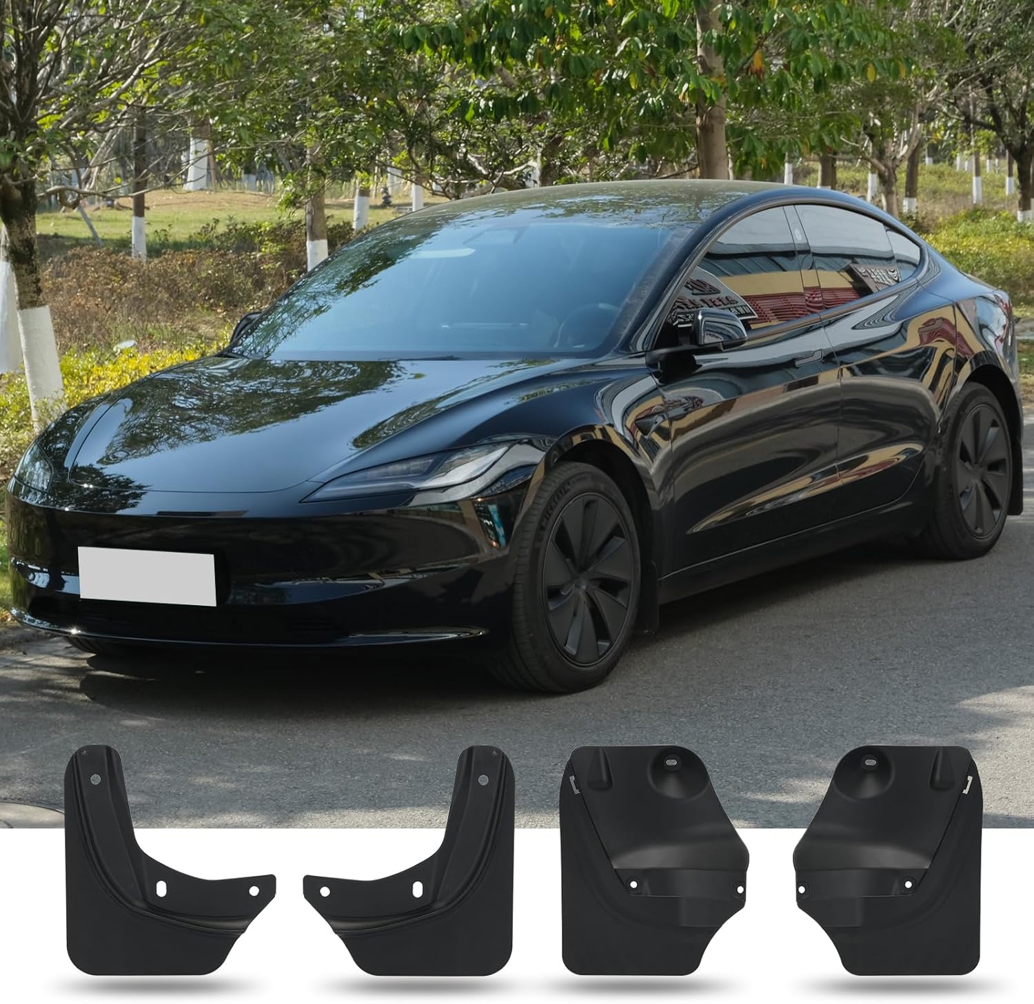 Mud Flaps for Tesla Model 3 Highland 2024 - No Drilling Required