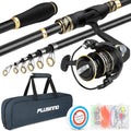 PLUSINNO Telescopic Fishing Rod and Reel Combo - Portable Kit