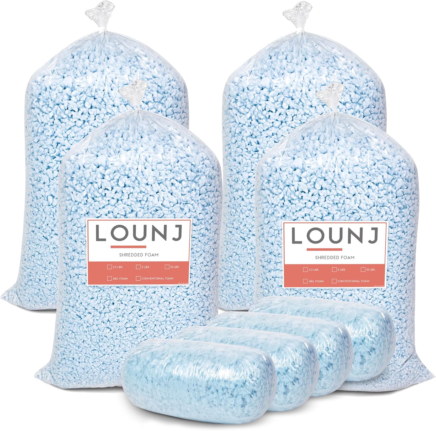 Memory Foam Shreds by LOUNJ for Ultimate Comfort and Support
