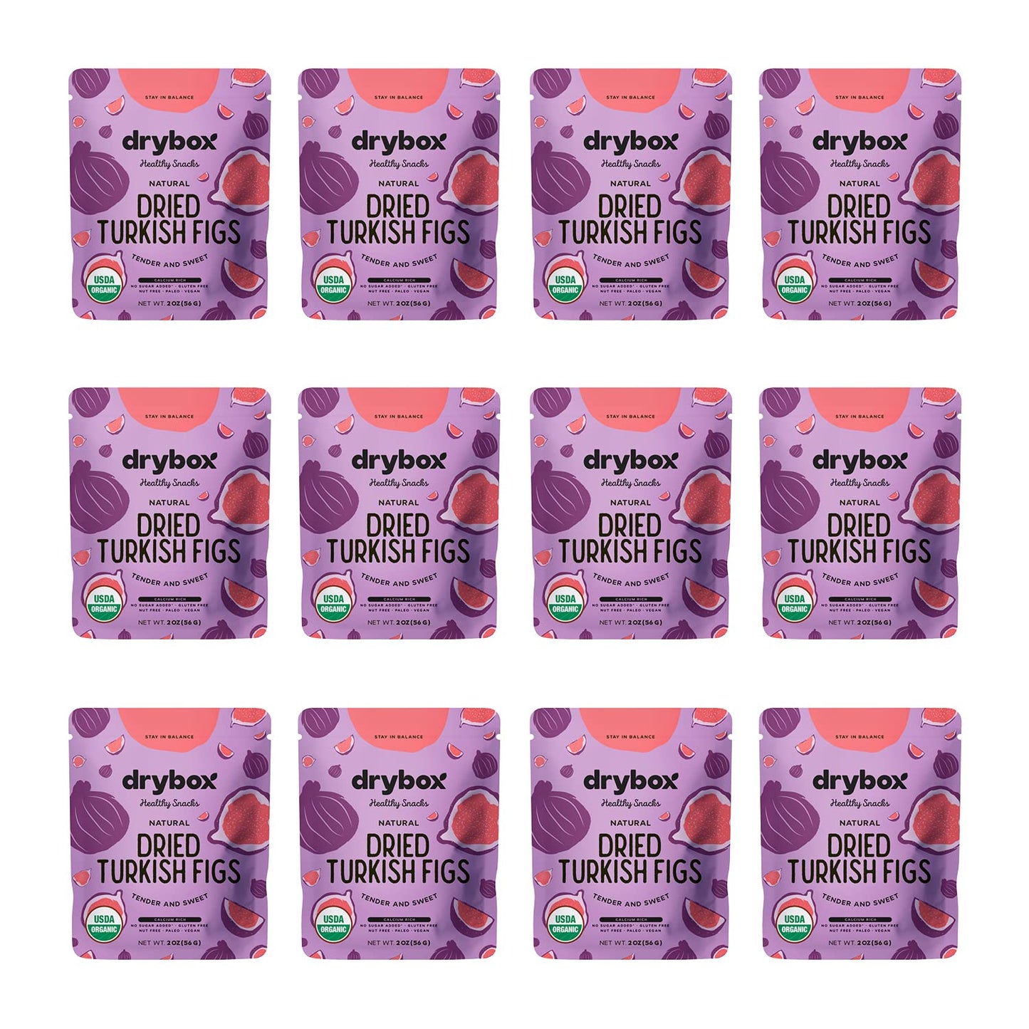 Organic Dried Turkish Figs - Healthy Snack Packs for Travel