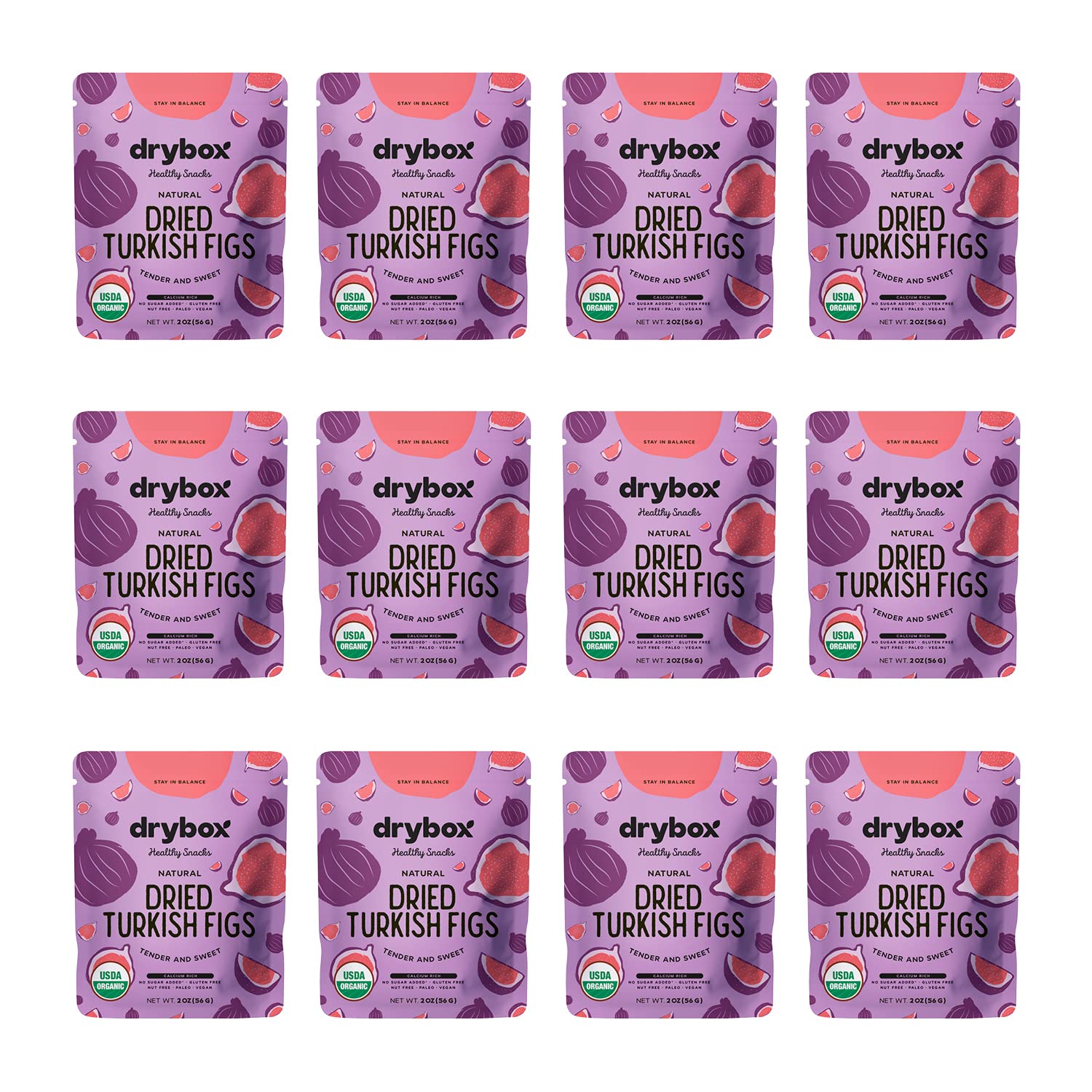 Organic Dried Turkish Figs - Healthy Snack Packs for Travel