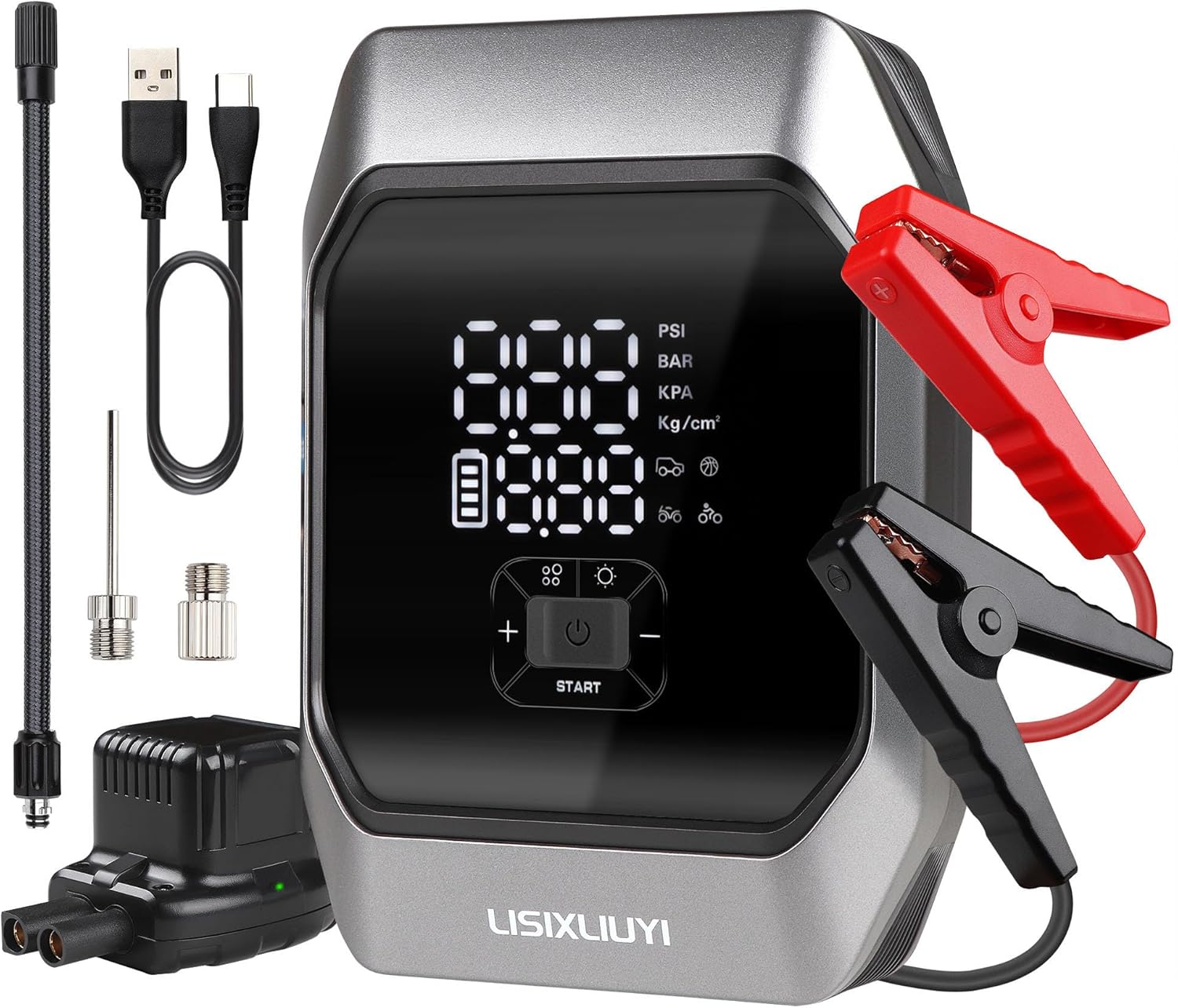 Portable Jump Starter + Air Compressor Combo