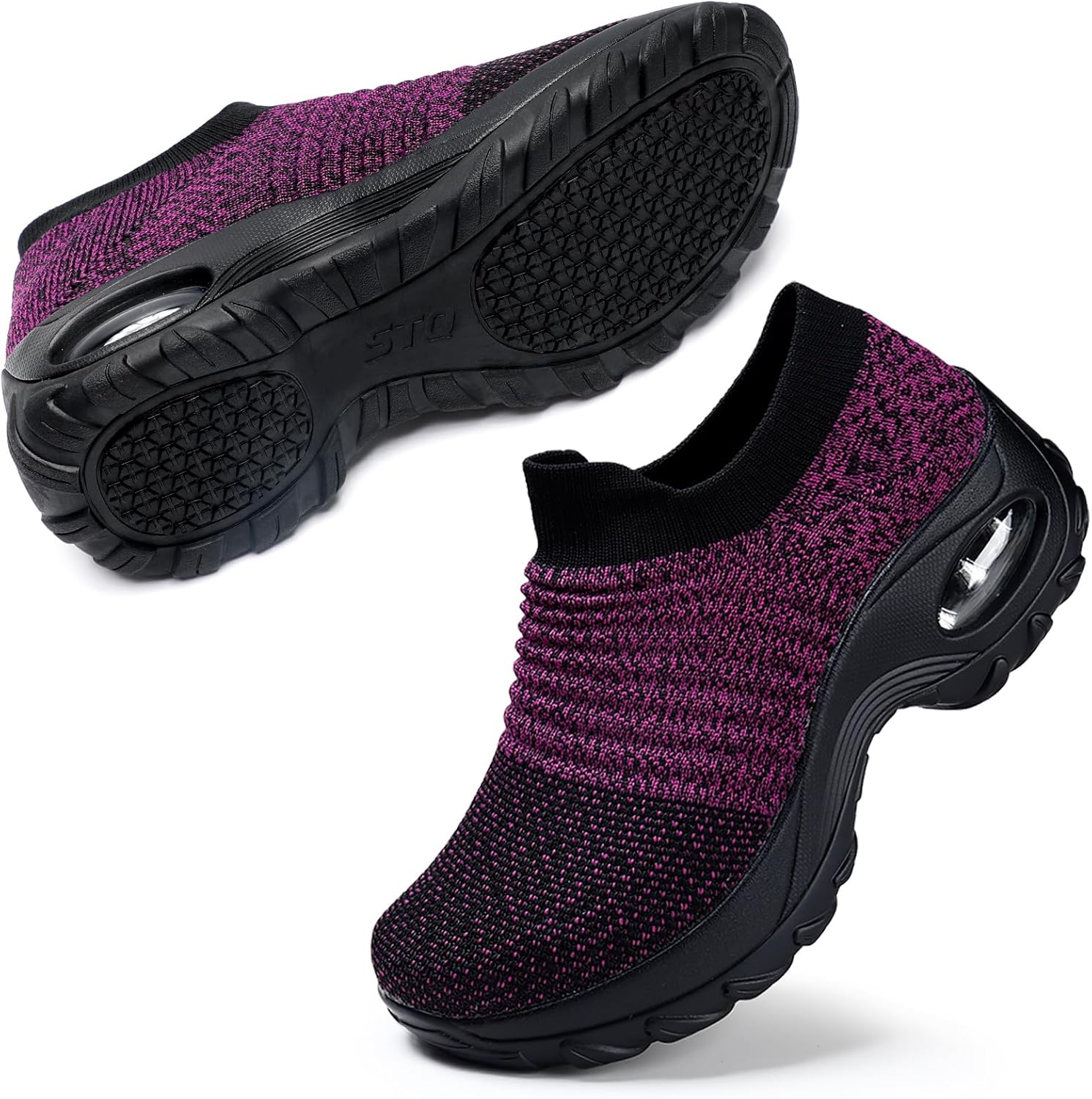 STQ Walking Shoes for Women: Slip-On Sneakers with Arch Support
