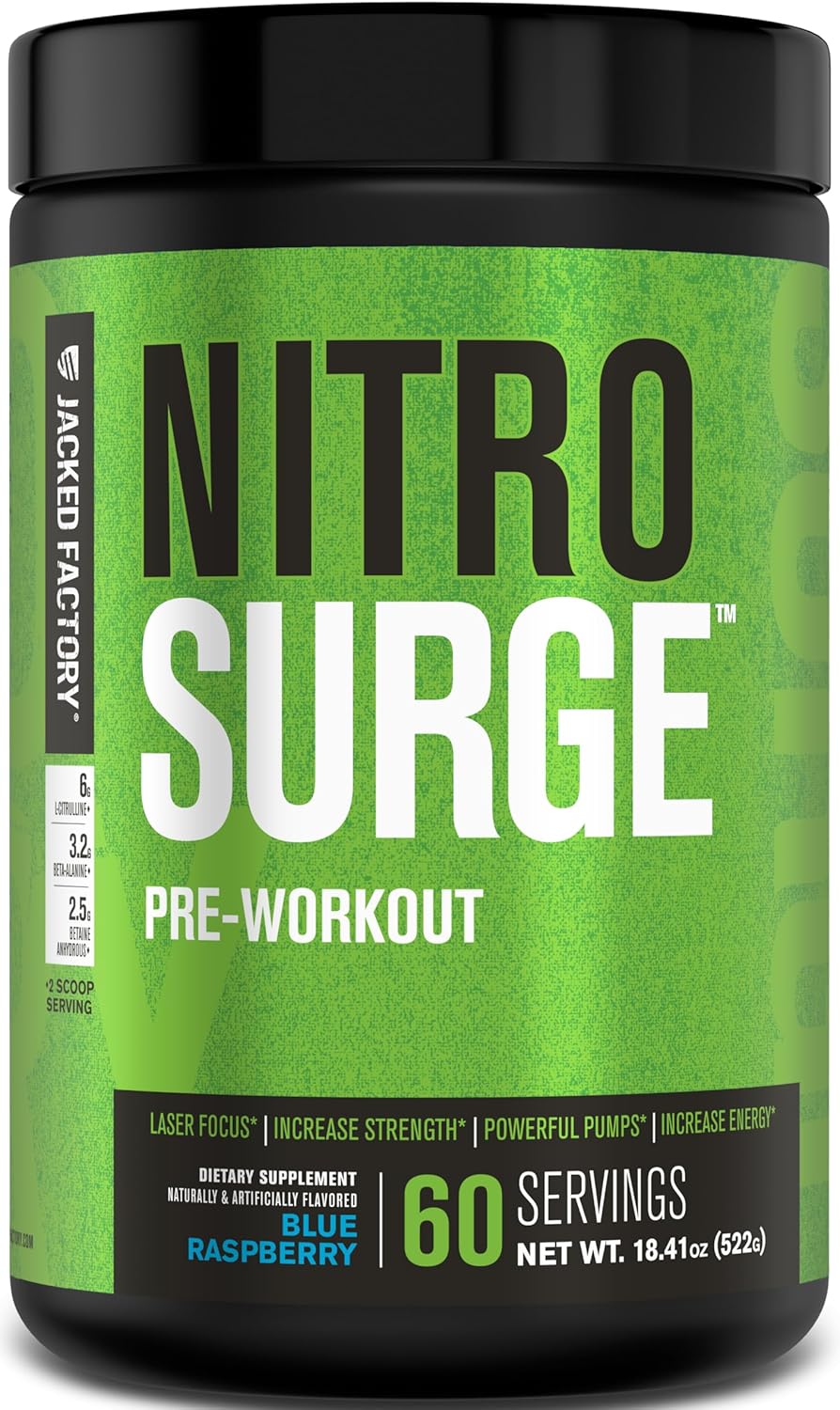 NITROSURGE Pre Workout Supplement for Energy and Strength Gains