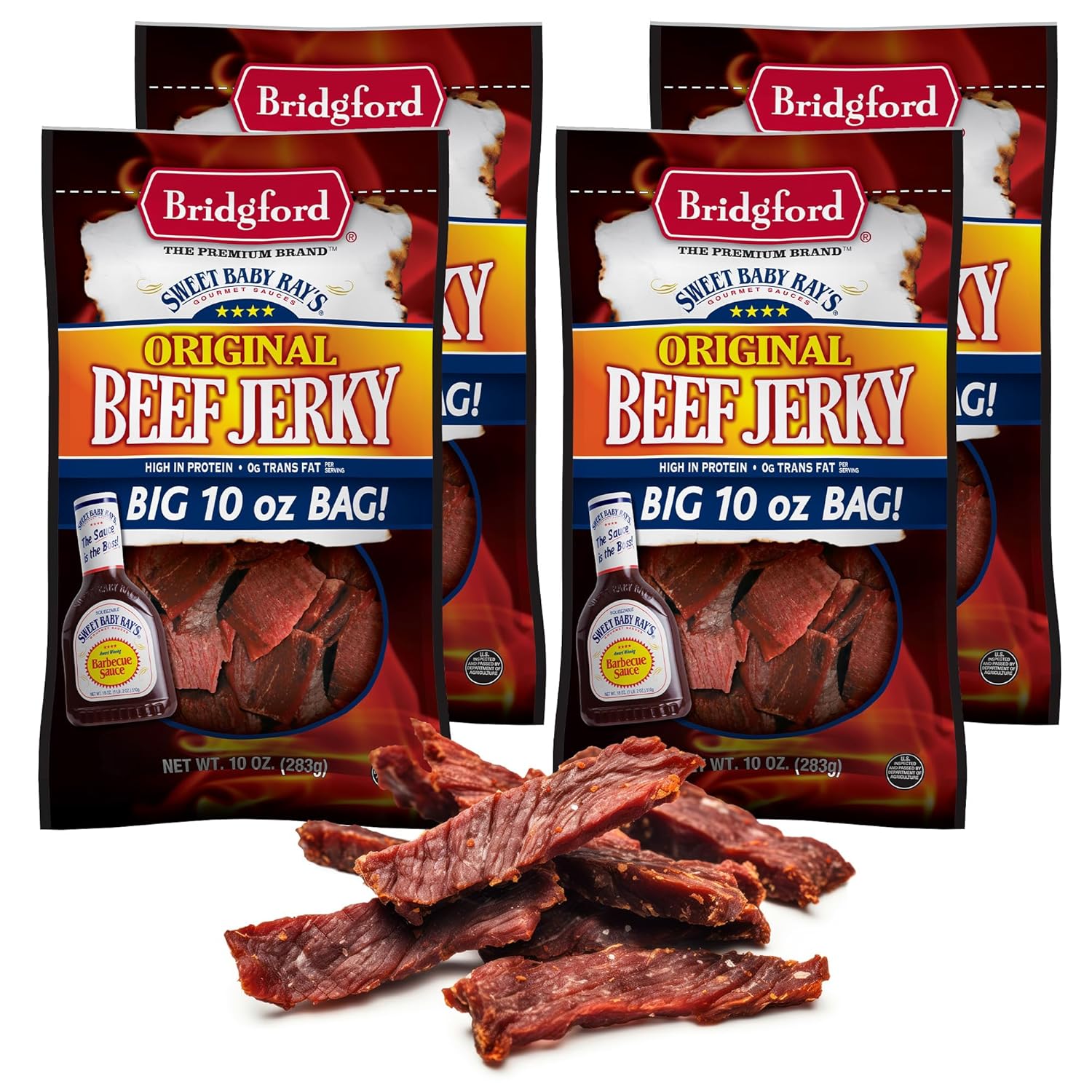 Bridgford Sweet Baby Rays Beef Jerky Original - High Protein Snack