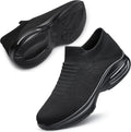 Womens Walking Slip On Sock Sneakers - Comfortable Air Cushion Shoes