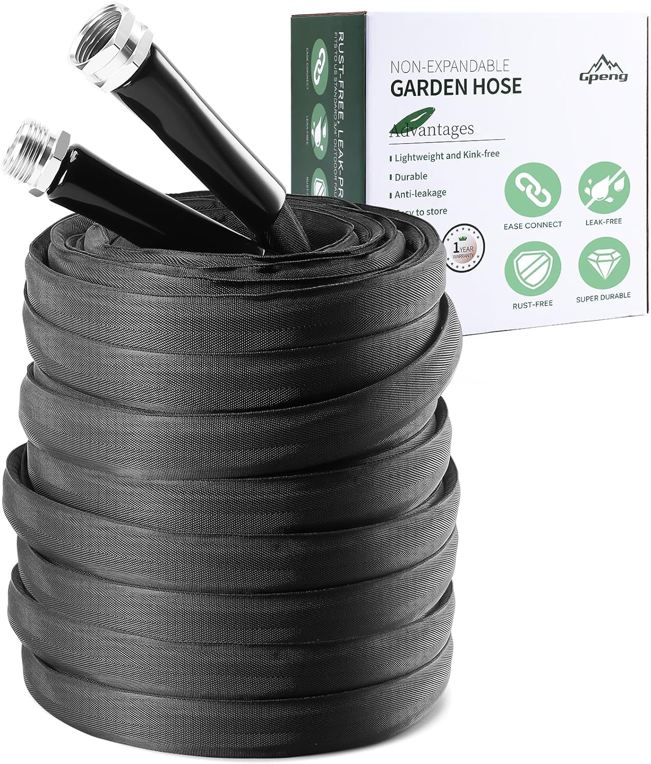 100ft Non-Expandable Garden Hose for Versatile Outdoor Use