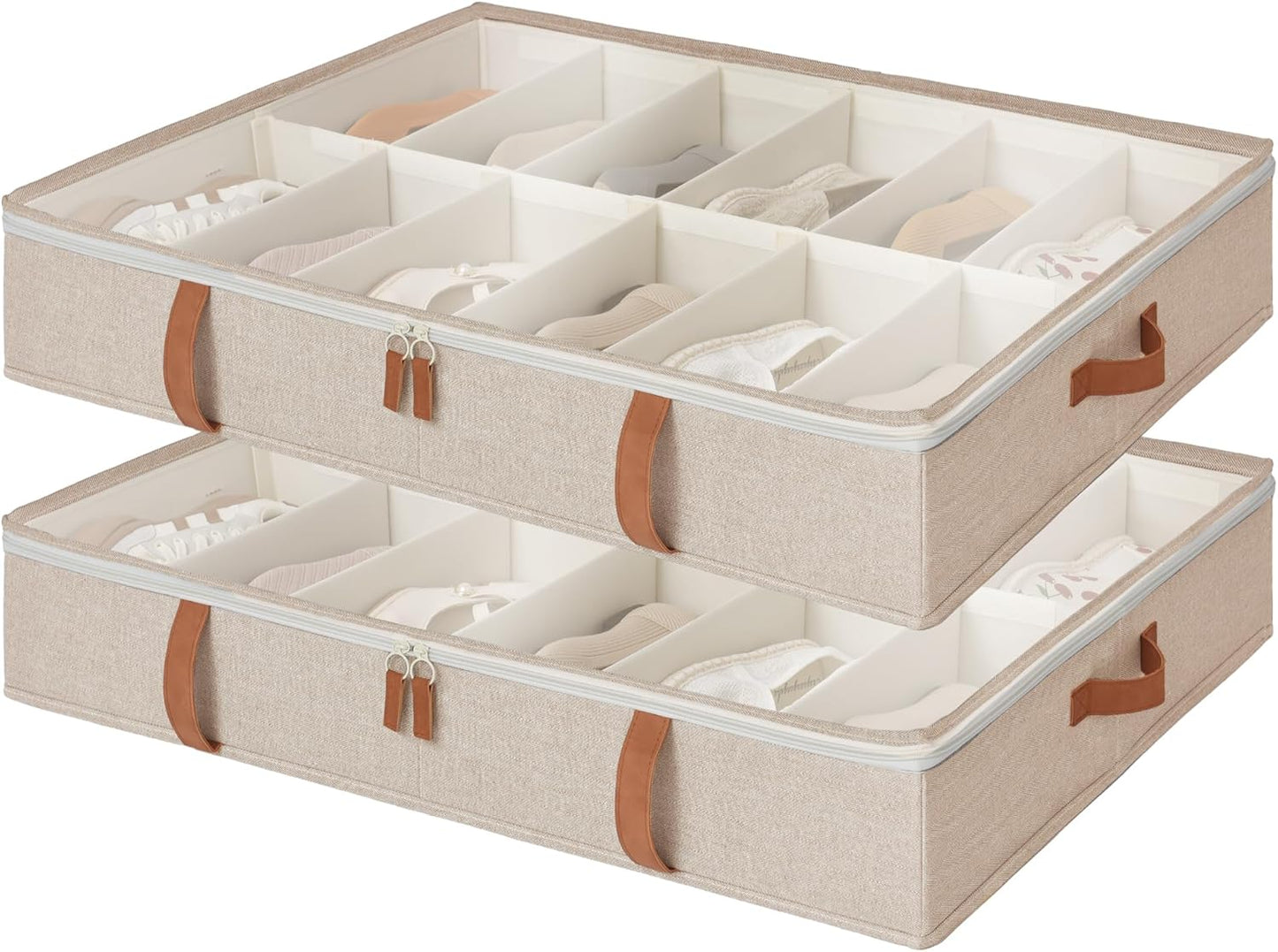 Under Bed Shoe Storage Organizer for 24 Pairs of Shoes