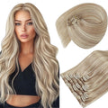 Sunny Hair Clip in Human Hair Extensions 18in - Natural Ash Blonde