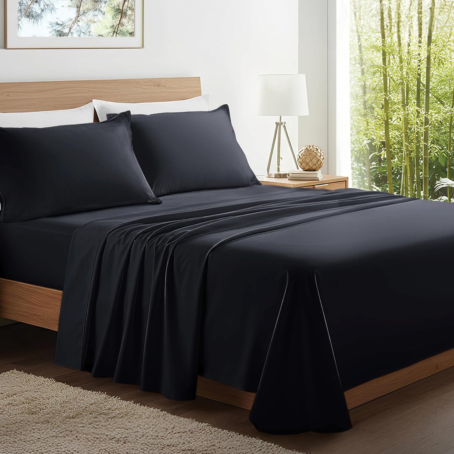 Kickoff Viscose Bamboo Sheets Twin XL Set for Hot Sleepers