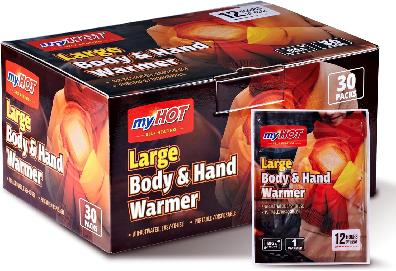Long Lasting Heat: MyHot 30-Pack Pocket Heater