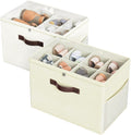 Shoe Organizer 2 Pack Clear Foldable Boxes - Space Saving Closet