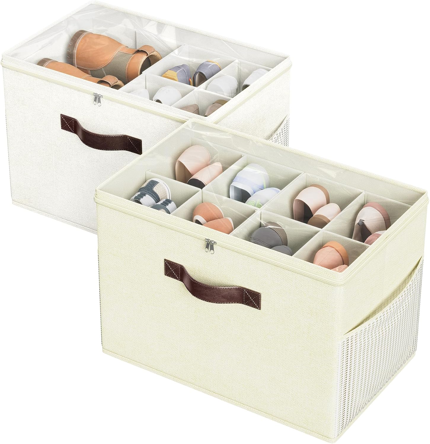 Budding Joy Shoe Organizer for Closet - Clear Foldable Storage