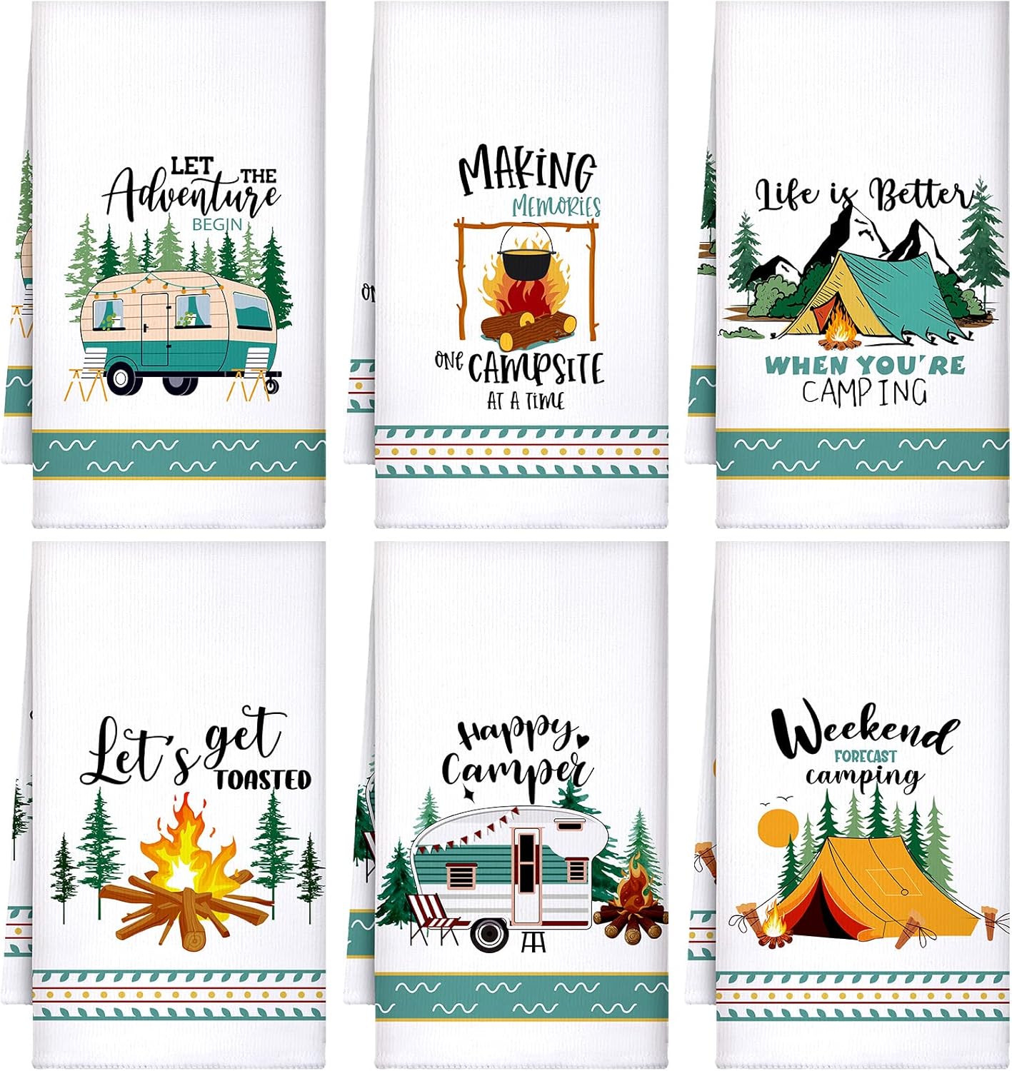 Absorbent Camping Towels Set - Fun & Practical Gift!