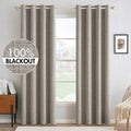 Linen Texture 90 in Blackout Curtains - Room Darkening