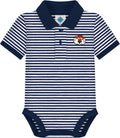 Baby Striped Polo Bodysuit for Boys & Girls 0-12 Months - Team Logo