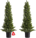 VEVOR Artificial Cedar Topiary Trees 36 in 2-Set - Lifelike Porch