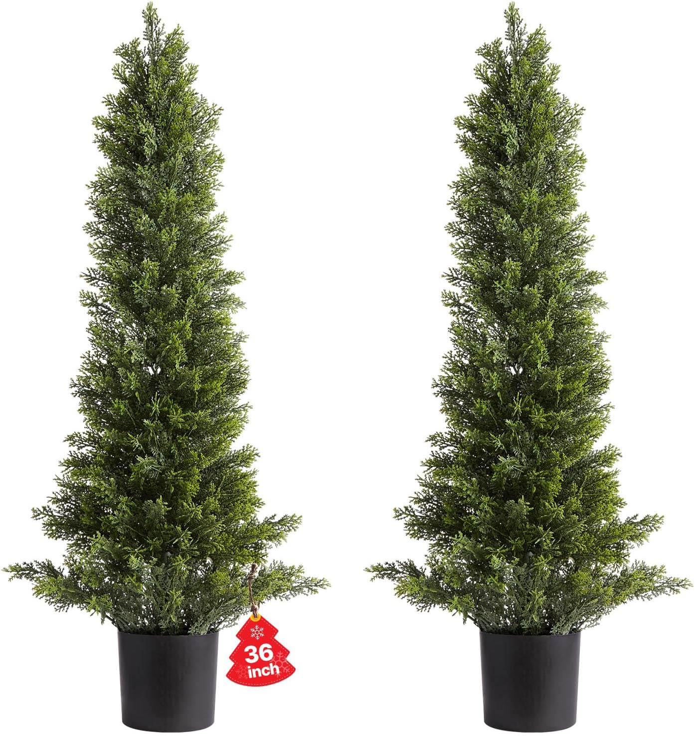 VEVOR Artificial Cedar Topiary Trees for Indoor and Outdoor Use