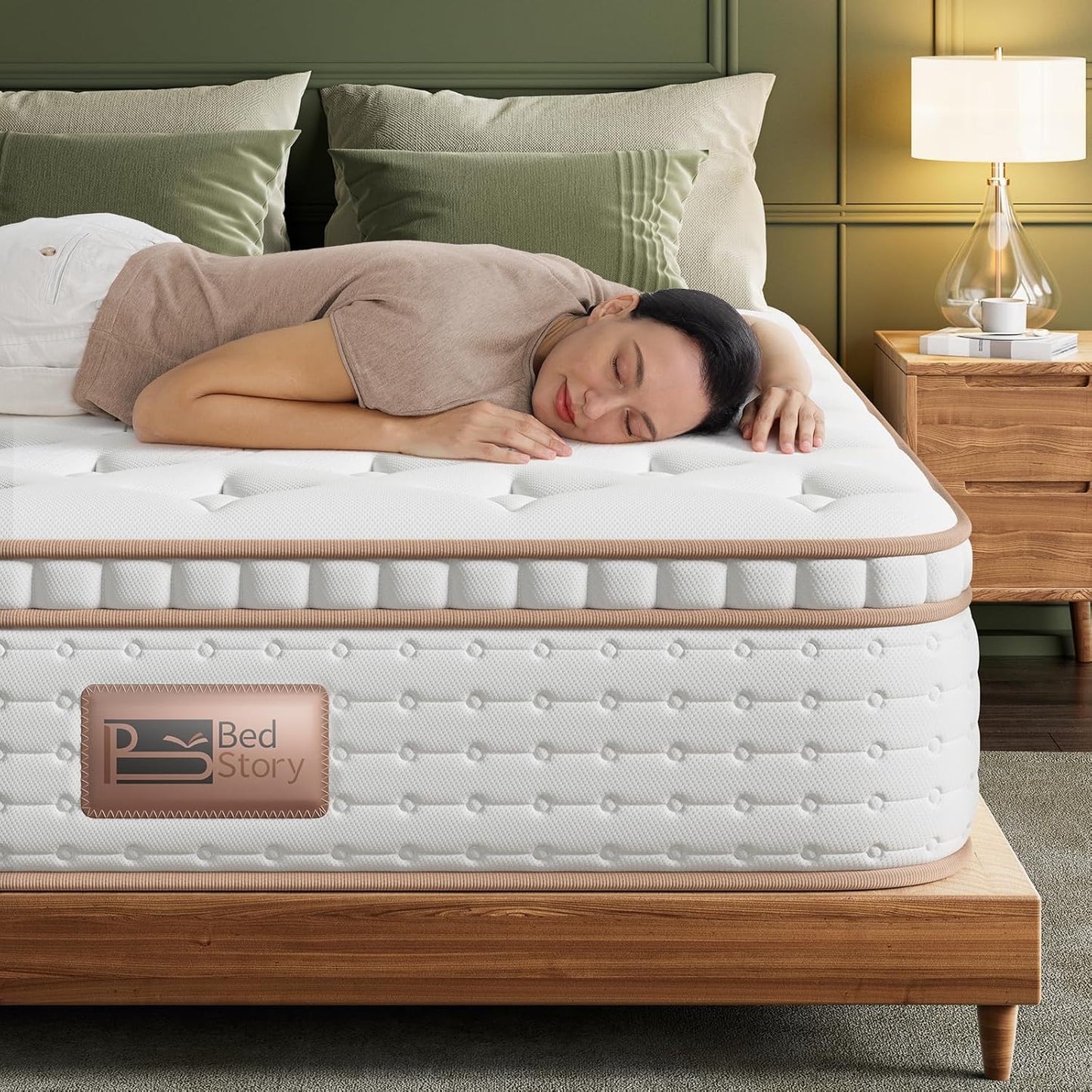 BedStory Full Size Firm Mattress - 14 Inch Hybrid Comfort