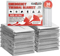 Survival Emergency Thermal Blankets 30 Pack - Extra Large Mylar