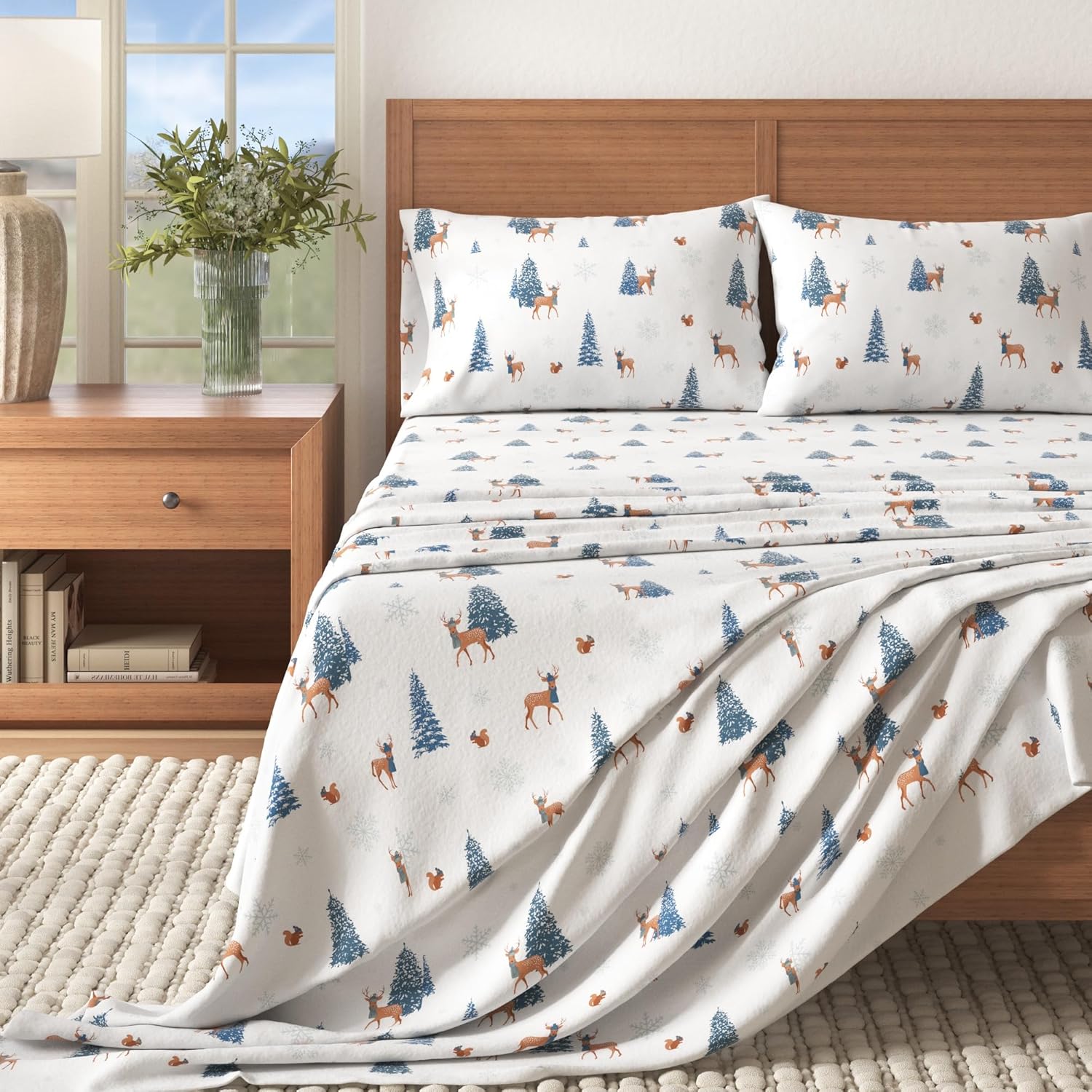 Cozy King Size Flannel Sheet Set - 100% Turkish Cotton Bedding