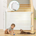 No Drilling Retractable Baby Gate for Stairs and Doorways - Auto-Lock