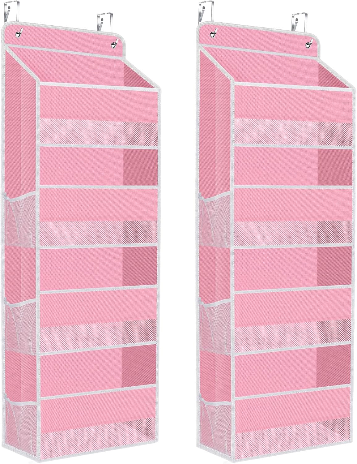 2 Pack Over The Door Organizer with Clear Window for Storage