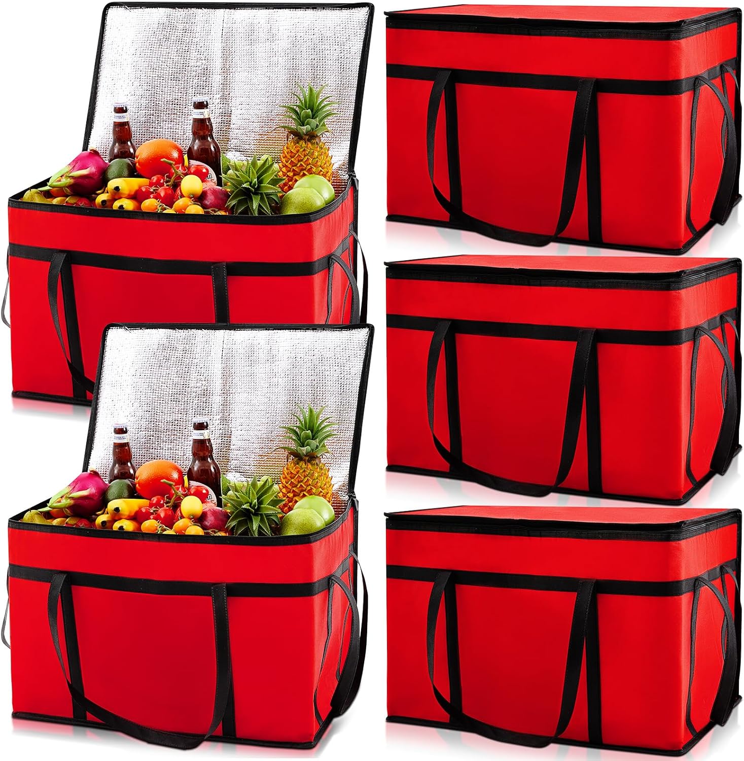 Maxcheck Insulated Food Delivery Bag for Large Grocery Needs