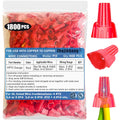 1800 PCS Winged Red Wire Nuts 13 Gauge - Heavy Duty Twist-On