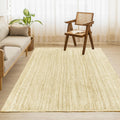 Braide Natural Jute Rug 5x8 ft Area Rug - Braided Boho Texture