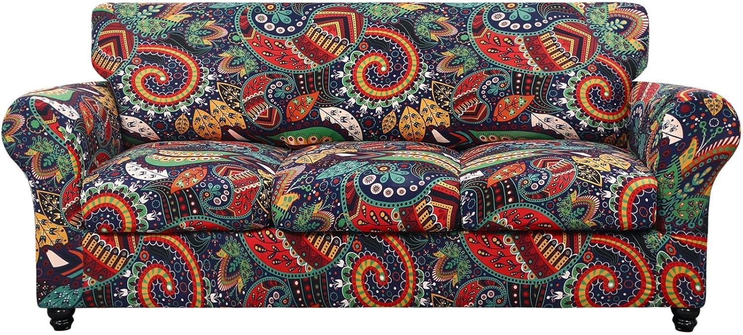 SearchI Stretch Sofa Cover with Floral Pattern for Living Room