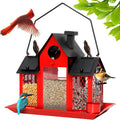 FIMOFIDRE Solar Bird Feeders House for Outdoors Hanging