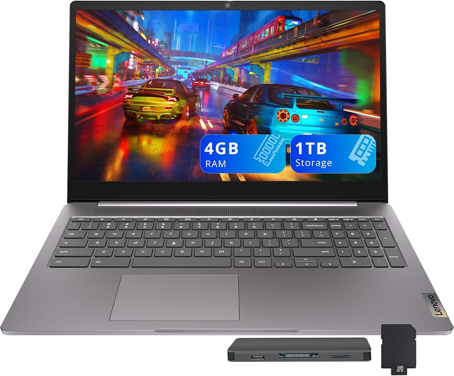Lenovo 3i 15.6 FHD Chromebook with 1TB Storage and Docking Station