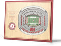 YouTheFan NCAA Alabama Crimson Tide 3D Wall Art for Fans