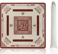 Mahjong Mat 33in x 33in RedWhite-E-07 - Non-Slip Gaming Surface
