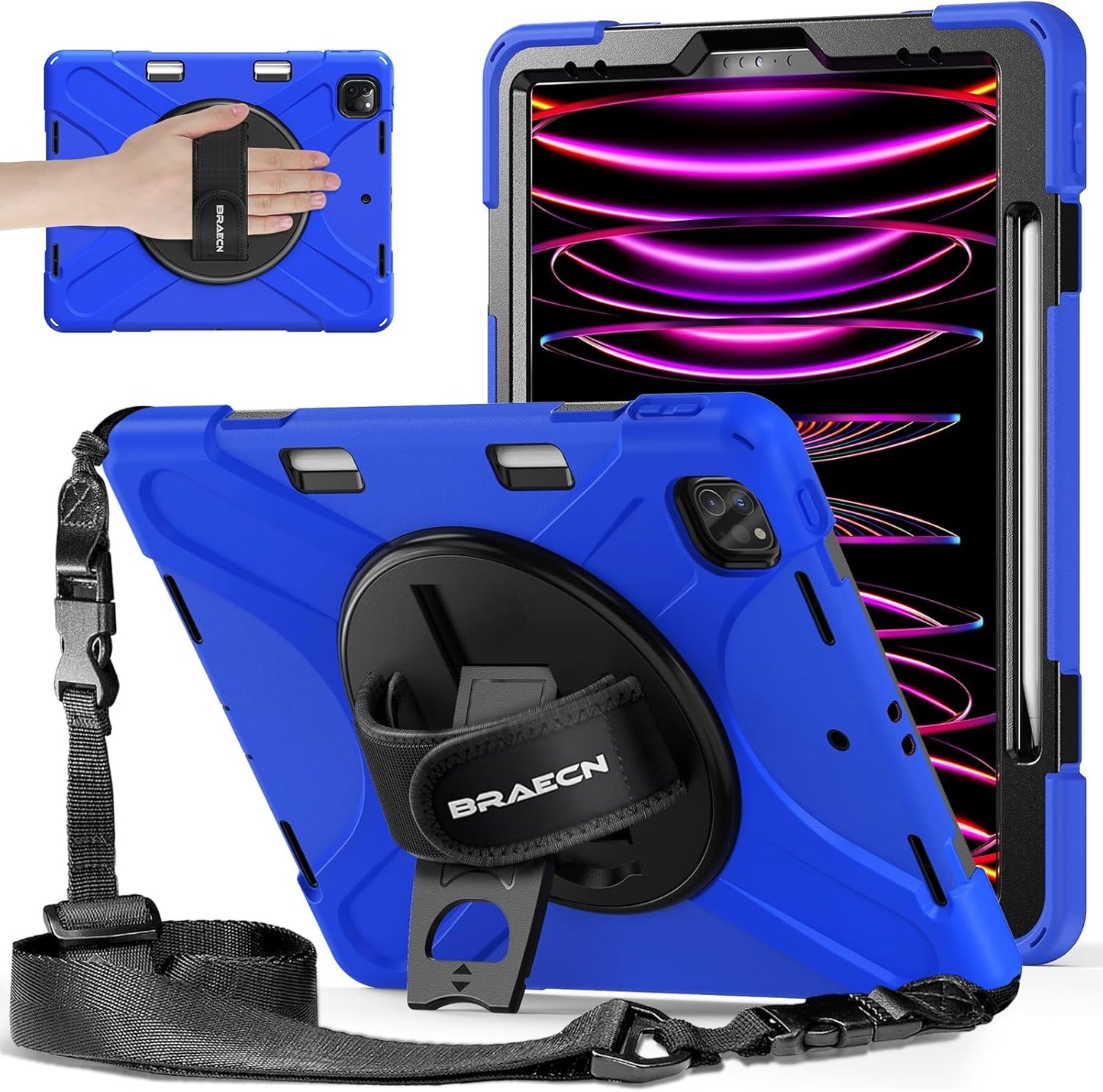 Shockproof iPad Air 13 inch & Pro 12.9 inch Case with Stand