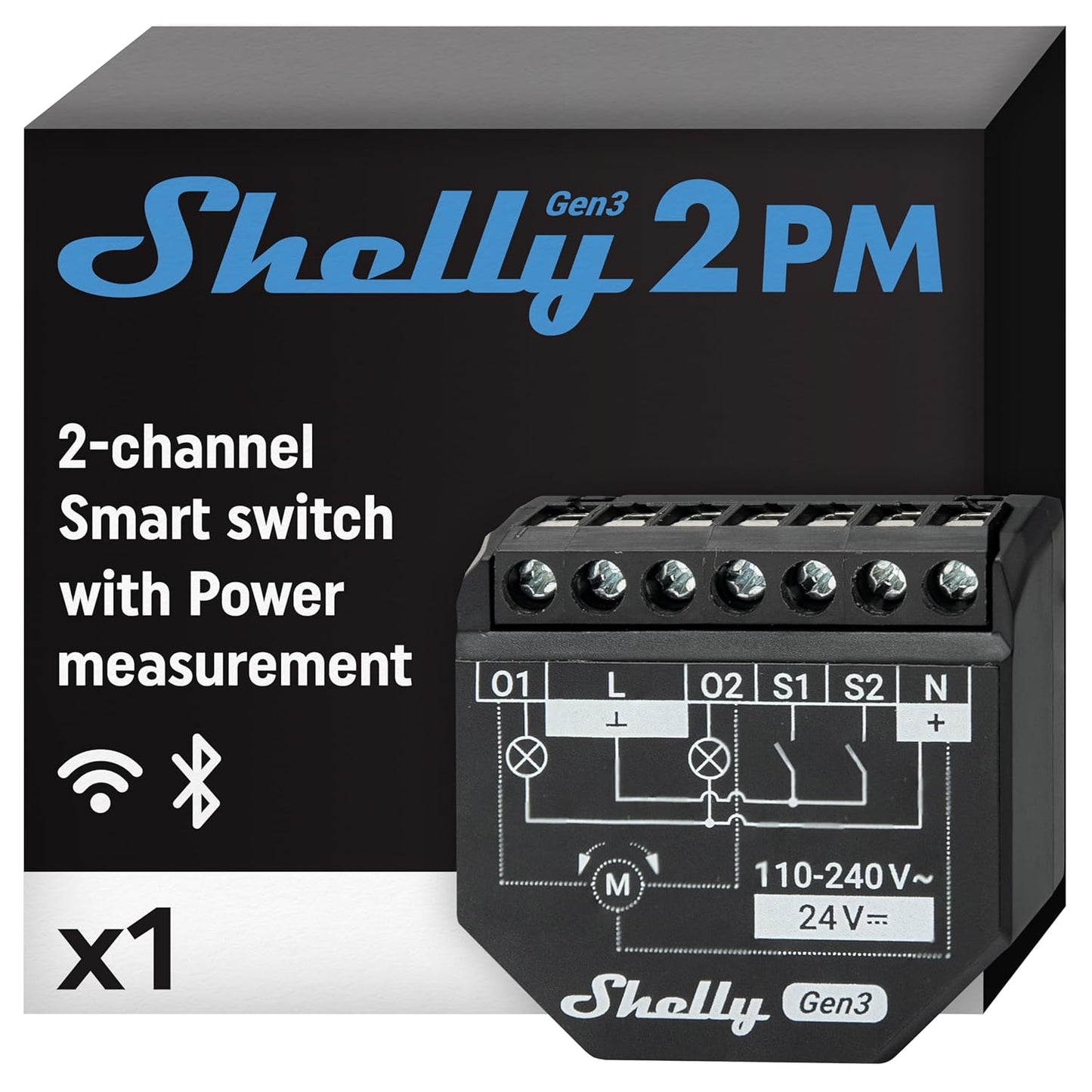 Shelly 2PM Gen3 Smart Relay Switch for Home Automation Control