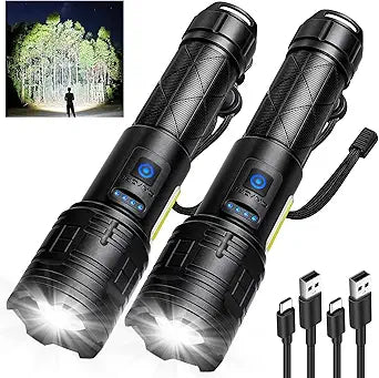 Rechargeable Flashlights High Lumens 900,000 Lumen LED Light