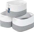 3 Pack Rope Baskets for Storage Basket, Cotton Rope Woven Baskets