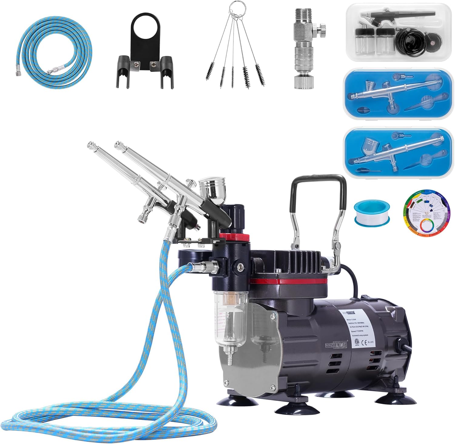 Professional Airbrush Kit with Powerful Compressor