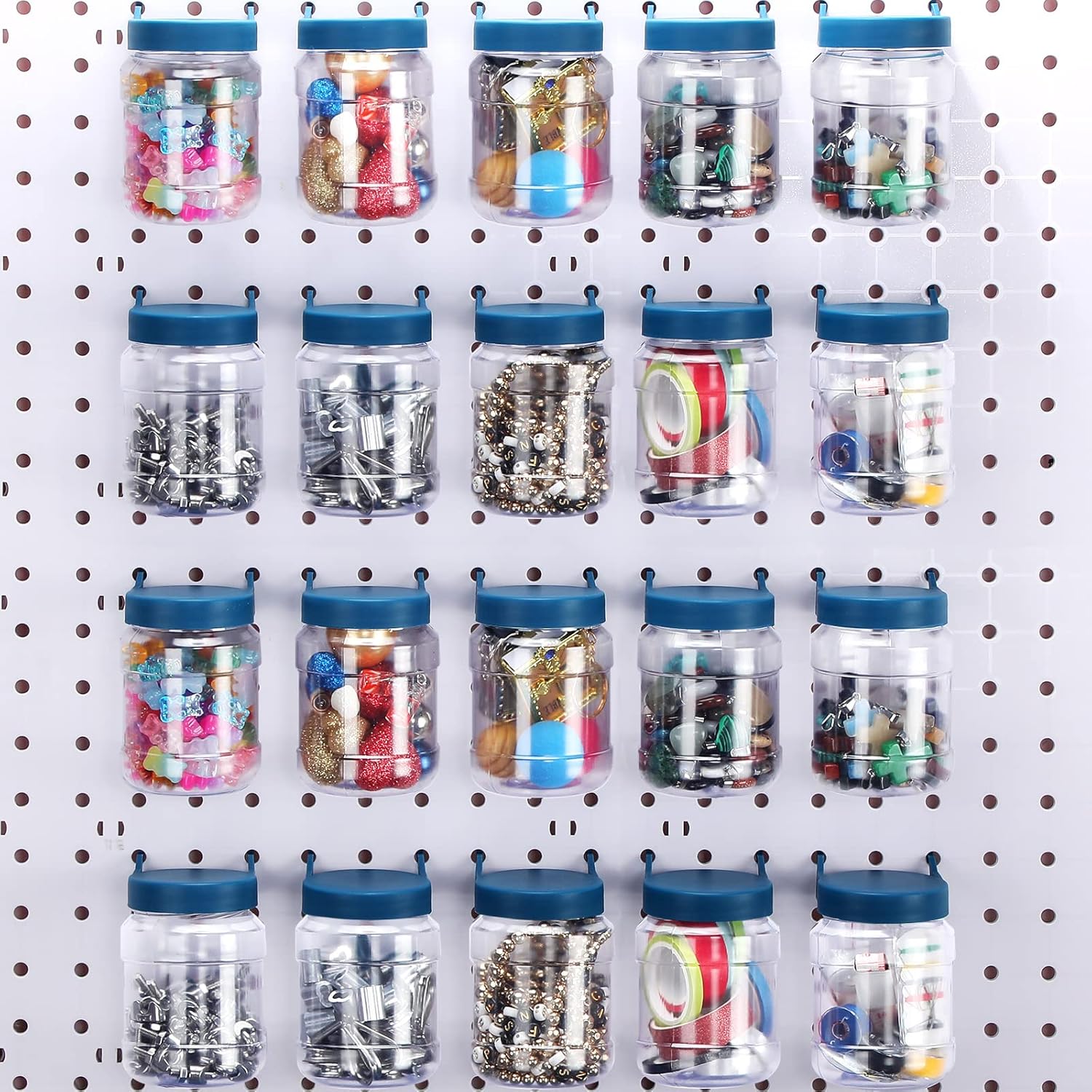 20 Set Pegboard Organizer Accessories for Home and Office Use