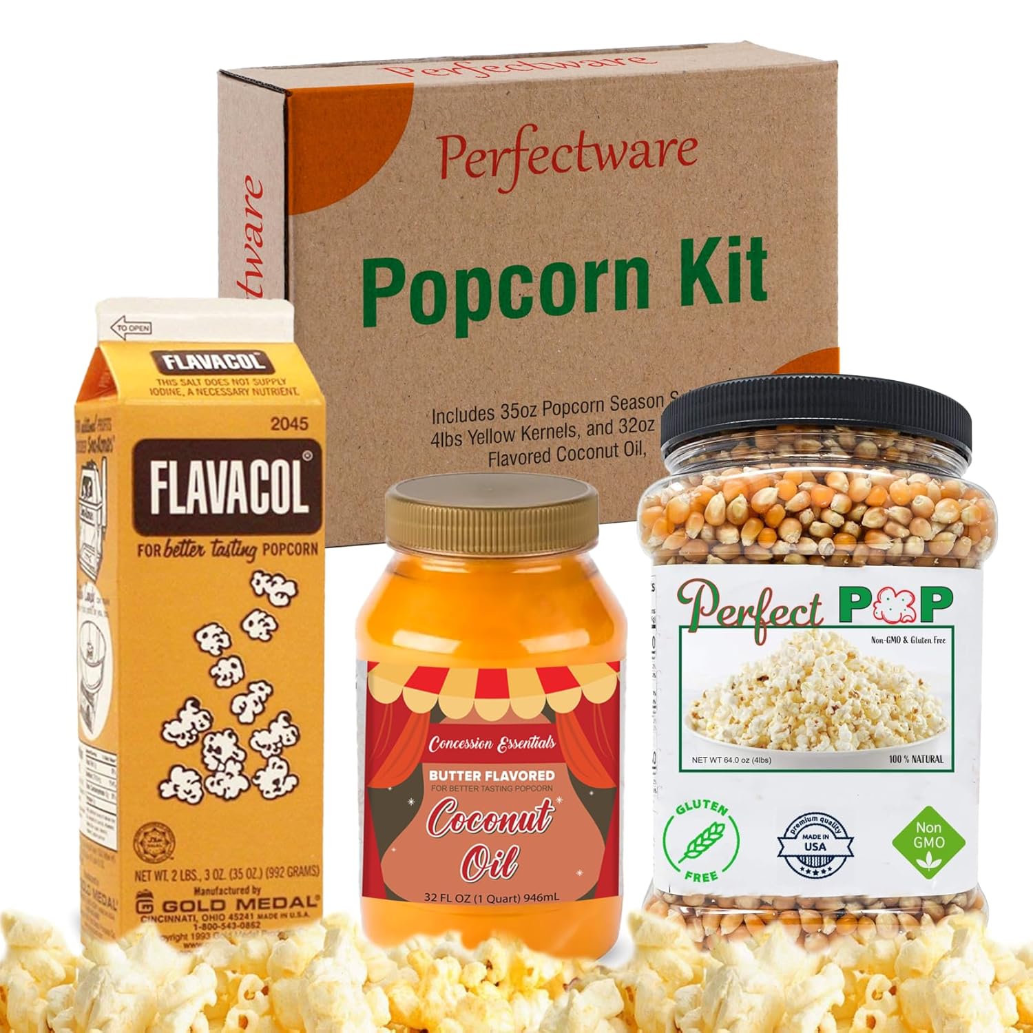 Perfectware Popcorn Kit for Delicious Movie-Style Snacks